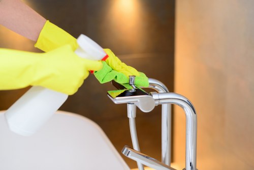Cleaning team preparing a Kensington property for a one-time visit