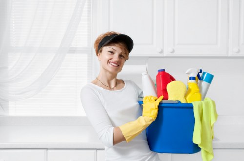 Cleaning team preparing a transparent quote for a Kensington property clearance