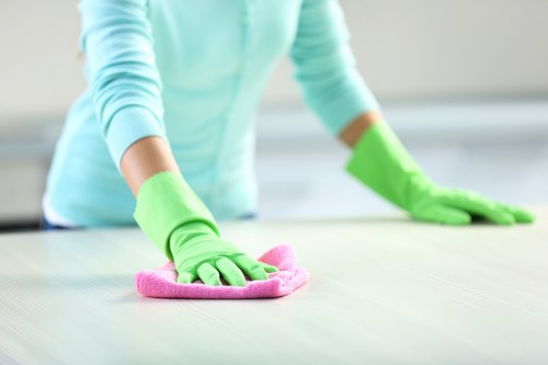 Local cleaning team preparing a Kensington property for new occupants