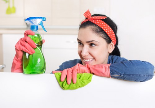 Service team handling a cleaning complaint with care